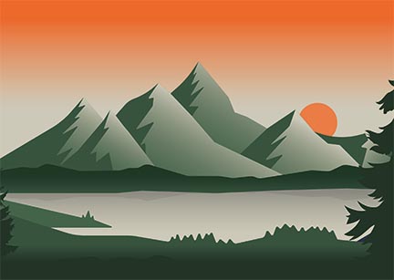 Starfall in the mountains